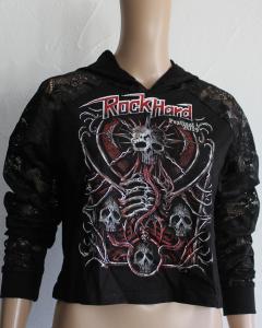 Metal Attack Merch Shop - Rock Hard Festival 2019 - Girlie Shirt Skull Spitze Langarm
